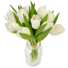 10 White Tulips Vase