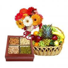 Gerberas  with Nuts and  Fruits