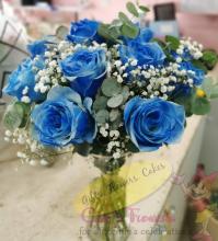 Rainy Blue Rose