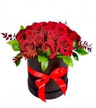 20 Red Roses in a box arrangement